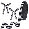 GOMAKERER 25 Yards Polyester Striped Ribbons OCOR-GO0001-29A-1