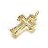 Brass Micro Pave Cubic Zirconia Pendants KK-Z100-33G-03-2