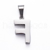 304 Stainless Steel Letter Pendants STAS-H127-F-P-2