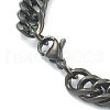 304 Stainless Steel Curb Chain Bracelets STAS-B020-08EB-3