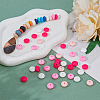 DICOSMETIC 80Pcs 2 Bags Rondelle Food Grade Eco-Friendly Silicone Focal Beads SIL-DC0001-39A-4