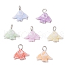 Craft Style Acrylic Fish Shape Pendants PALLOY-JF03923-01-1