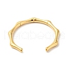Ion Plating(IP) 304 Stainless Steel Bamboo Open Cuff Ring for Women RJEW-I085-10G-3