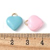 Alloy Enamel Heart Charms PALLOY-E775-09G-3