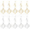 Unicraftale 12Pcs 2 Colors Ion Plating(IP) 201 Stainless Steel Big Pendants STAS-UN0056-60-1