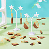 Kissitty Resin & Walnut Wood Big Pendants RESI-KS0001-04-8