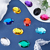 Gorgecraft 36Pcs 9 Colors Acrylic Rhinestone Flat Back Cabochons DIY-GF0009-16-4