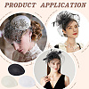 Fingerinspire 3Pcs 3 Colors Linen Mini Hat Fascinator Base AJEW-FG0004-04-6