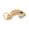 Real 18K Gold Plated Brass Micro Pave Cubic Zirconia Charms X-ZIRC-M114-52G-01-3