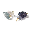 Natural Fluorite Pendants KK-P242-31G-08-2