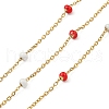 304 Stainless Steel Enamel Link Chains AJEW-Z028-09G-09-1