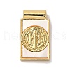 Rack Plating Religion Brass Pave Shell Rectangle Pendants KK-K345-14G-2