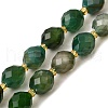 Natural Green Onyx Agate Beads Strands G-D305-B04-01-2