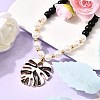 Leaf Alloy Enamel Pendant Necklaces for Women NJEW-JN05350-01-1