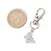 Butterfly Alloy Crystal Rhinestone Pendant Decorations HJEW-JM03205-3