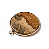 Natural Picture Jasper Pendants G-A213-01G-07-3