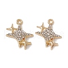Alloy Crystal Rhinestone Pendants ALRI-K049-05G-1