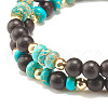 2Pcs 2 Style Natural Wood & Imperial Jasper Beaded Stretch Bracelets Set BJEW-JB07824-5
