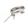 304 Stainless Steel Brooch Cabochon Settings STAS-E547-08B-P-3