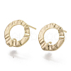 Brass Stud Earring Findings X-KK-T056-01G-NF-3