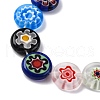 Handmade Millefiori Lampwork Beads Strands LAMP-R006-02-3