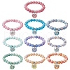 10.5mm Round Opaque Crackle Glass Beaded Stretch Bracelets BJEW-MZ00078-3