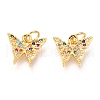 Brass Micro Pave Cubic Zirconia Charms ZIRC-O038-21G-1