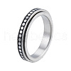 Non-Tarnish 201 Stainless Steel Flat Round Rotating Ring RJEW-N043-27-1