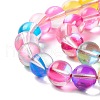 Synthetic Moonstone Beads Strands G-E573-02C-33-4