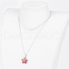 Natural & Synthetic Gemstone Pendant Necklaces NJEW-JN02159-4
