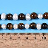 Natural Tiger Eye Round & Natural Cultured Freshwater Pearl Grooved Potato Beads Strands PEAR-N019-10-5