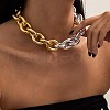 Chunky Aluminum Cable Chain Necklaces for Women NJEW-K261-02PG-1
