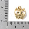 Brass Micro Pave Cubic Zirconia Pendants KK-A252-23G-3