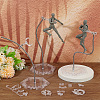 Plastic Minifigures Display Stands with Adjustable Snake Bone Bracket ODIS-WH0070-75B-5