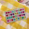 Cartoon 3D Heart PVC Rhinestone Stickers PW-WG54695-01-1