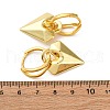 Heart Brass Hoop Earrings EJEW-D322-12G-02-5