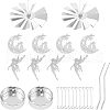 Iron Rotating Tealight Candle Holder AJEW-FG0001-19P-3