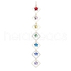 Brass Rhombus Hanging Ornaments HJEW-JM01927-03-1