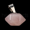Natural Rose Quartz Pointed Pendants G-K335-03P-14-3