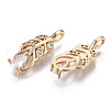 Brass Micro Pave Cubic Zirconia Pendants KK-R111-013-B01-2