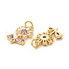 Brass Micro Pave Lilac Cubic Zirconia Pendants X-ZIRC-P086-21G-3