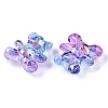 Gradient Color Transparrent Acrylic Eoropean Beads OACR-P024-01-04-2
