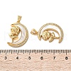 Brass Micro Pave Cubic Zirconia Pendants KK-U070-03A-G-3