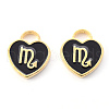 Light Gold Plated Alloy Enamel Pendants ENAM-R136-30-18-2