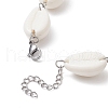 Acrylic Shell Bead Link Necklaces for Women NJEW-JN04297-3