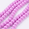 Painted Glass Bead Strands X-DGLA-S071-8mm-35-1