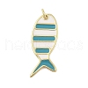 Rack Plating Brass Enamel Pendants KK-Z074-10G-01-1