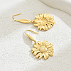 Stainless Steel Sunflower Dangle Earrings JH4666-2