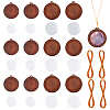 CHGCRAFT DIY Flat Round Pendant Necklace Making Kit DIY-CA0004-84-1