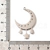 304 Stainless Steel Pendants STAS-B083-19P-3